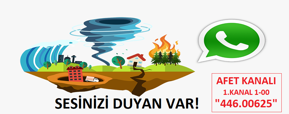 SESİNİZİ DUYAN VAR! PROJESİ -  AFET HABERLEŞMESİ  - AFET ÇANTASI TELSİZ CİHAZI  KANAL 1 - 00 446.00625